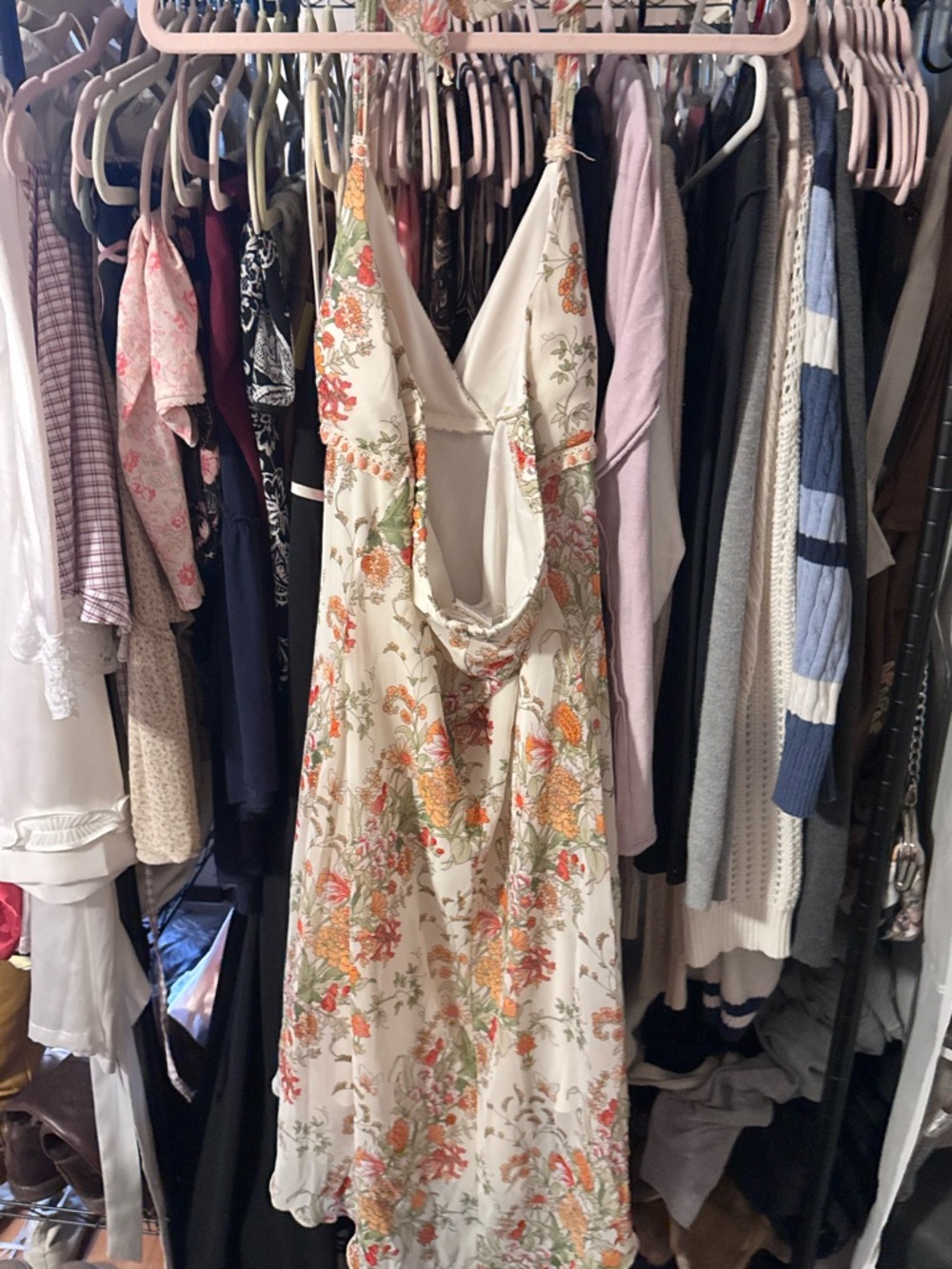 asymmetric halter midi dress - Picture 12 of 12